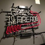 Back to the Arcade neon sign turned off