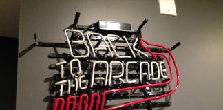 Back to the Arcade Neon Sign Back to the Arcade neon sign, turned off