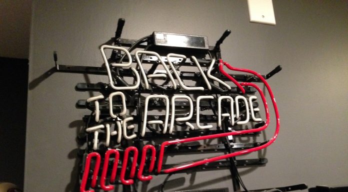 Back to the Arcade Neon Sign Back to the Arcade neon sign, turned off