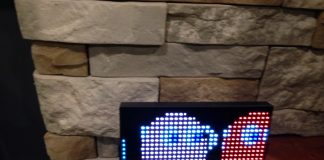 PAC-MAN arcade LED clock Pac-man clock ghosts moving through