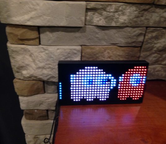 PAC-MAN arcade LED clock Pac-man clock ghosts moving through
