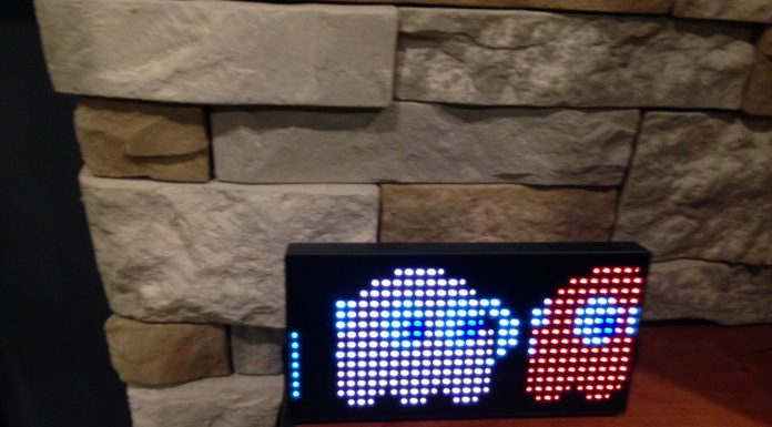 PAC-MAN arcade LED clock Pac-man clock ghosts moving through