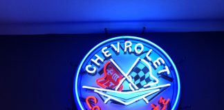 Corvette Neon Sign Corvette Neon Sign all lit up picture