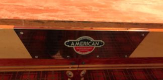 Vintage American Shuffleboard Company Table American Shuffleboard Company table logo