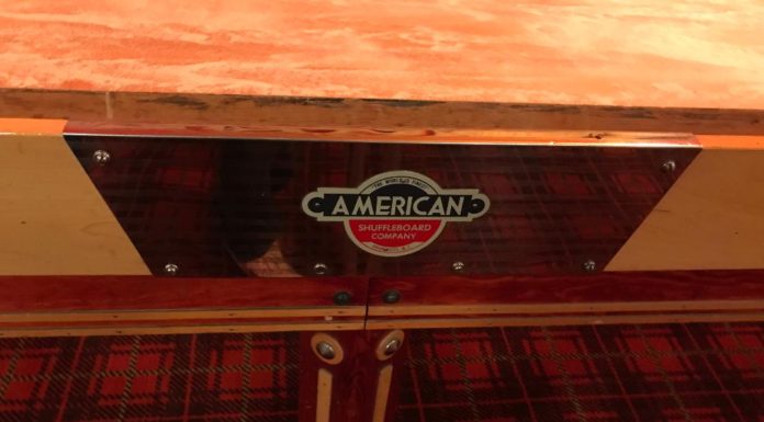 Vintage American Shuffleboard Company Table American Shuffleboard Company table logo