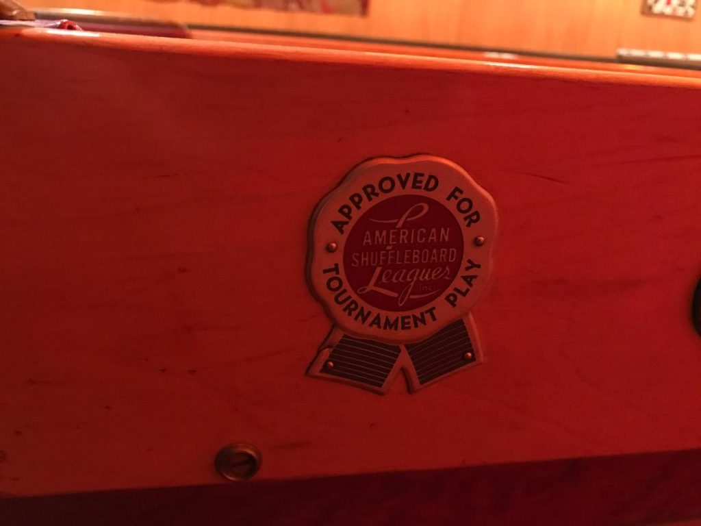 Vintage American Shuffleboard Company Table Game Room Info