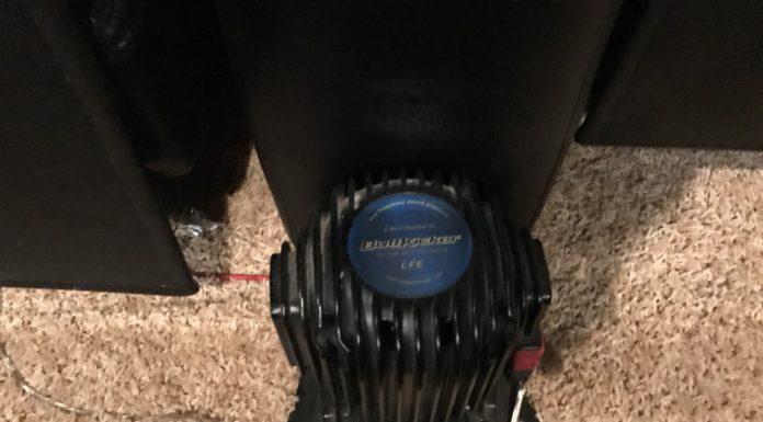 Buttkicker LFE Review Buttkicker LFE on mount