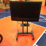 Rolling portable TV stand