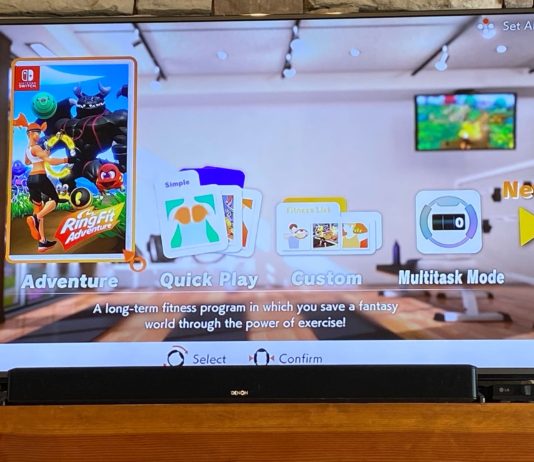 Ring Fit Adventure for Switch Review Ring Fit Adventure starting screen