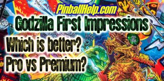Godzilla Pro Vs Premium Pinball Machine